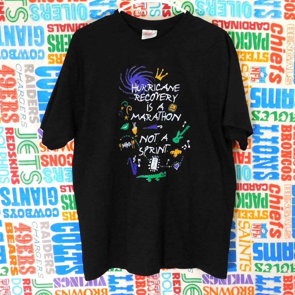 Vintage Hurricane Katrina Recovery T Shirt Size L New Orleans Y2K